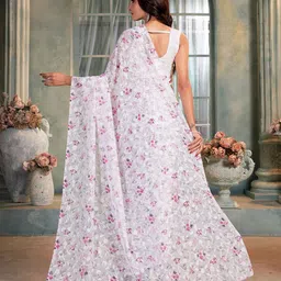 Garden Vareli Floral Printed Brasso Saree image 3