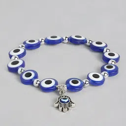 EL REGALO Unisex Blue & Silver-Toned Charm Bracelet-picture-46