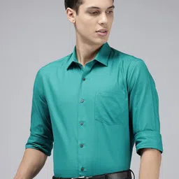 Arrow Pure Cotton Manhattan Slim Fit Opaque Formal Shirt-picture-26