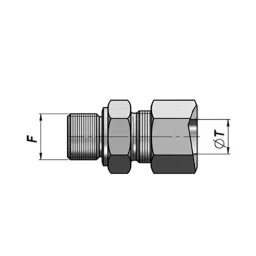 Chiffon Stud Coupling Carbon Steel 3/4 BSPx0.87 inch, CI/001/CS/217 image 2