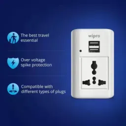 Wipro NWM0300 North West Multi Plug with 1 Universal Socket & 2 USB Ports- Pack of 2 image 3