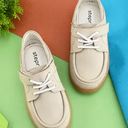Steprite Colour Blocked Velcro Closure Sneakers - Cream-picture-15