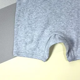 COCOON ORGANICS 100% Cotton Knit Half Sleeves I Love Dad Text Printed Anit Microbial Romper - Grey Melange image 5