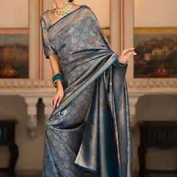 Moda Rapido Woven Design Zari Silk Blend Handloom Saree image 3