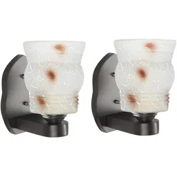 1ST TIME Brown & White Textured Wood Contemporary Abstract Shaped Shaped Wall Lamp-picture-26