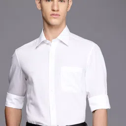 Louis Philippe Classic Pure Cotton Solid Formal Shirt-picture-25