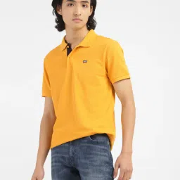 levi's Men's Yellow Polo Collar T-Shirt image 1