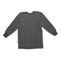 mack jonney VIMAL JONNEY Unisex Kids Pack of 2 Grey Striped Regular-Fit Thermal Top image 3