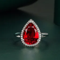 Designs & You Silver-plated Stone-studded Adjustable Finger Ring-picture-15