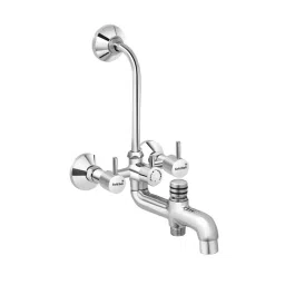 Gold Bell Flora Brass 3 In 1 Wall Mixer with 203X203 mm(8X8 Inch) Ultra Overhead and 381 mm(15 Inch) SS Arm, 3-1-round-flora-8u-15a-image-81