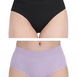 ORLIZEA Pack of 2 Women High-Rise Cotton Blend Hipster Briefs-picture-32