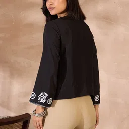 all about you Embroidered Ethnic Crepe Top image 5