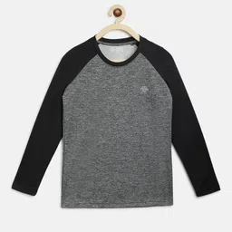 CHIMPRALA Boys Grey Colourblocked Round Neck Sports T-shirt-picture-15