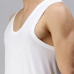 CAVENDERS Pack Of 6 Cotton Basic Vests White Pure CottonDno-v169st image 2