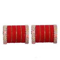 Shinemore Set Of 58 Stone-Studded Velvet Bangles image 2