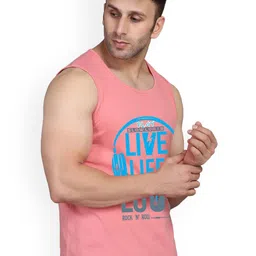 SLOWLORIS Men Pack of 2 Printed Bio-Wash Combed Cotton Innerwear Vests image 5