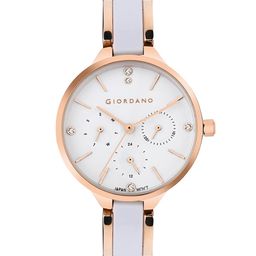 GIORDANO Women White Bracelet Style Straps Analogue Watch [GD-2110-22-White]-picture-9
