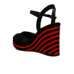 London Rag Wedge Pumps with Tassels image 4