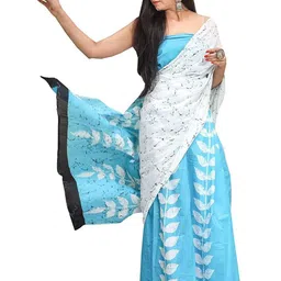 Pinkcity Trade World White Pure Cotton Ikat Sarees-picture-19