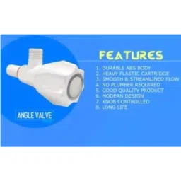 fastgear GENERIC Angle Valve Plastic Chrome Finish White, FG2264 image 2