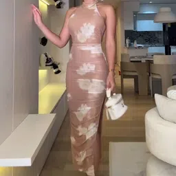 StyleCast Abstract Printed Sleeveless Bodycon Midi Dress-image-26