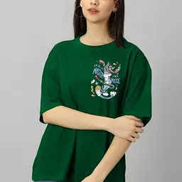 kintu parantu Women Printed Applique T-shirt-image-99