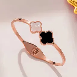 Designs & You Women Mother of Pearl Rose Gold-Plated Bangle-Style Bracelet-picture-28