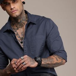 WROGN Comfort Fit Pure Cotton Casual Shirt-picture-41