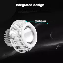 AllExtreme 10W High Intensity Led Projector Lamp Stylish Dual Ring COB LED Headlight with Hi/Low Beam and Flasher Function for All Bikes (Red & Blue, 2 Pcs) image 4