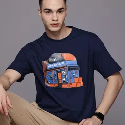 HRX by Hrithik Roshan Quirky Graphic Print Relaxed Fit T-shirt-picture-34
