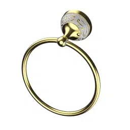 RN Stainless Steel Gold Chrome Finish Wall Mount Towel Holder for Bathroom, 8043-picture-30