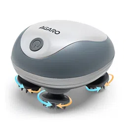 Agaro SM3675 Rechargeable Electric Head Kneading Massager with 3 Speed Mode - White & Grey-picture-21