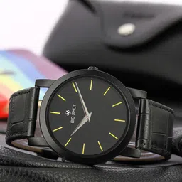 BIG SHOT Men Brass Dial & Leather Textured Straps Analogue Watch BSMO15H-image-8