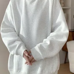 HERE&NOW Men Round Neck Long Sleeves Oversized Pulloven Sweatshirt-picture-21