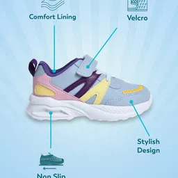 Mi Arcus Velcro Closure Colour Blocked Shoes - Multi Colour image 3