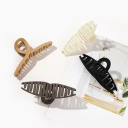 LEKZOW Women Set of 5 Matt Finished Claw Clip image 3