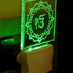 1ST TIME Red & White Printed Acrylic Square Shaped Wall Lamp image 5