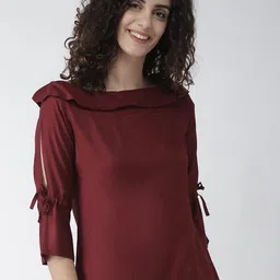 Style Quotient Women Maroon Solid Top-picture-26