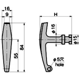 TAKIGEN Key Handle Zinc Alloy 70 g, #0061-H-picture-38
