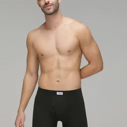 AMUL COMFY Pack Of 3 Pure Cotton Mid Rise Long Trunks - AC-FCTRIE-OG-LB-BLK-XS-3PC image 2