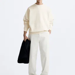 MISCHIEF MONKEY Men Solid Oversized Sweatshirt image 5