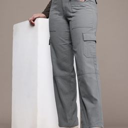 French Connection Smart Slim Fit Easy Wash Pure Cotton Cargo Trousers-picture-39