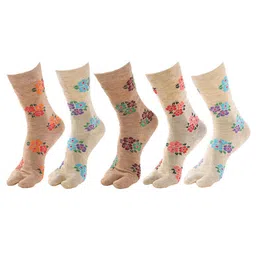 MARC Women Pack Of 5 Floral Printed Calf-Length Socks-picture-23
