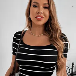 sollobell Striped Cotton Crop Top-image-11