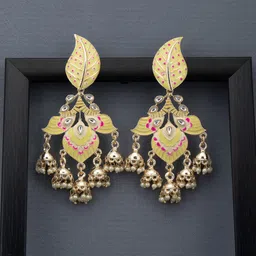 Sukkhi Yellow Contemporary Drop Earrings-picture-29