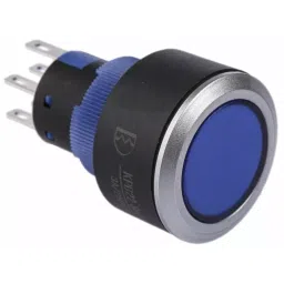 RS PRO Illuminated Push Button Switch Momentary 22.2 mm DPDT Blue LED 250 V AC, 1758944-picture-29