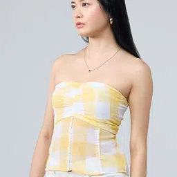 20Dresses Checked Fitted Tube Top image 4