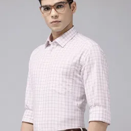 Arrow Pure Cotton Slim Fit Checked Formal Shirt-image-22