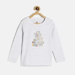 MINI KLUB Girls Grey & Yellow Pure Cotton Print Top-picture-38