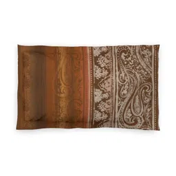 DDecor Brown & Pink Ethnic Motifs 144 TC Single Bedsheet with 1 Pillow Covers image 2